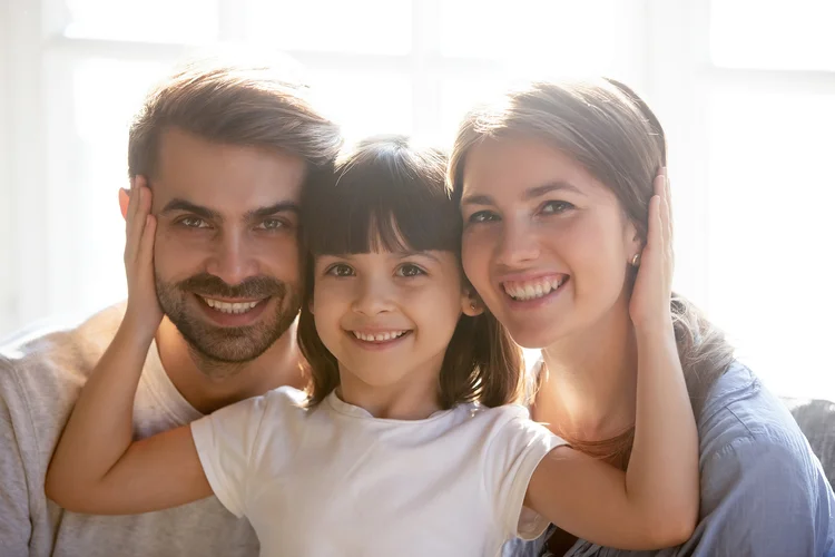 A family spending time together
